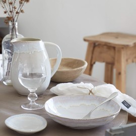 Costa Nova Brisa Collection Stoneware Ceramic Pasta Bowl 9", Sal