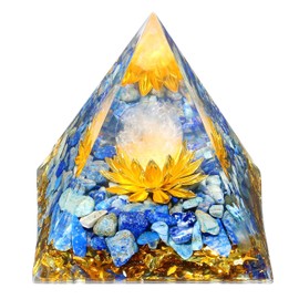 XIANNVXI Lapis Lazuli Crystal Orgonite Orgone Tower,Healing Crystal Gemstone Tower,Reiki Healing Crystal Gifts for Women Men