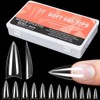 Alyvisun Long Stiletto Half Cover Nail Tips | 600 Pieces