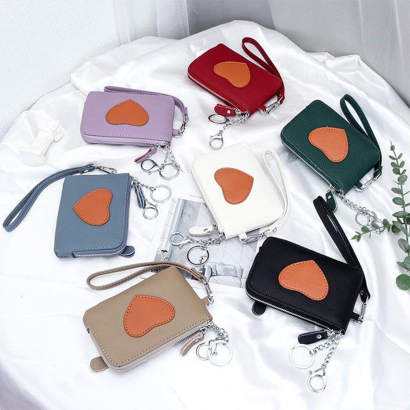Yocipa Women's Coin Purse, Heart Pattern, Coin Case, Small Genuine