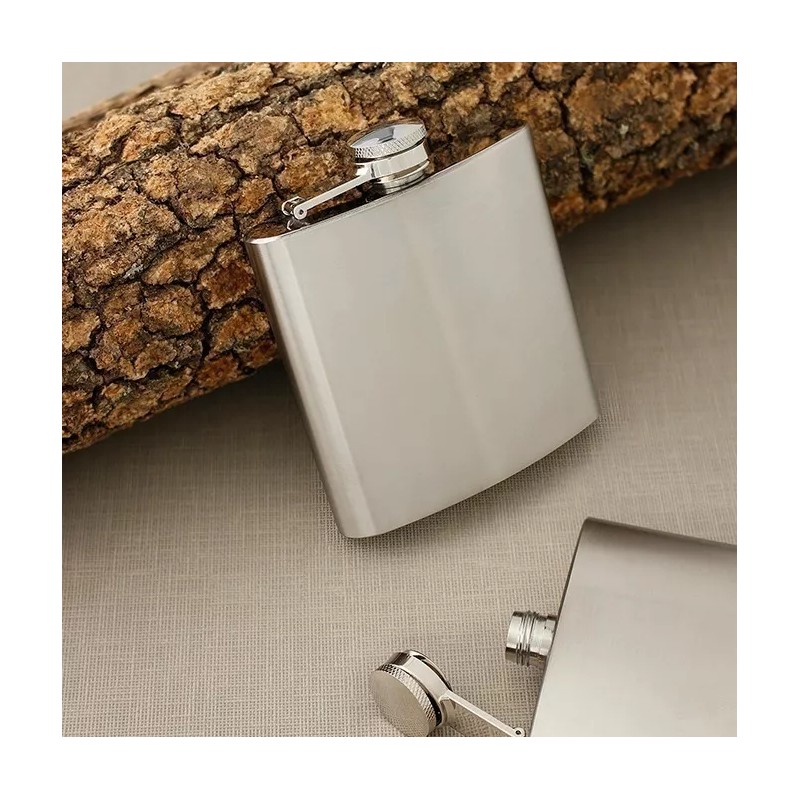 Hip Flask Licorera 8oz Acero Inoxidable Anforita Botella De Bolsillo
