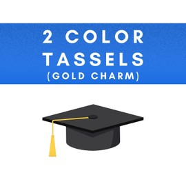 Class Act Graduation Graduation Tassel - Gold Charm - 2 Color, 2025, Burgundy/Gold