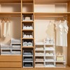 Pull-out Plastic Storage Basket,Stackable Closet Organizers Drawer Anti-Tipping, Reinforced Stable