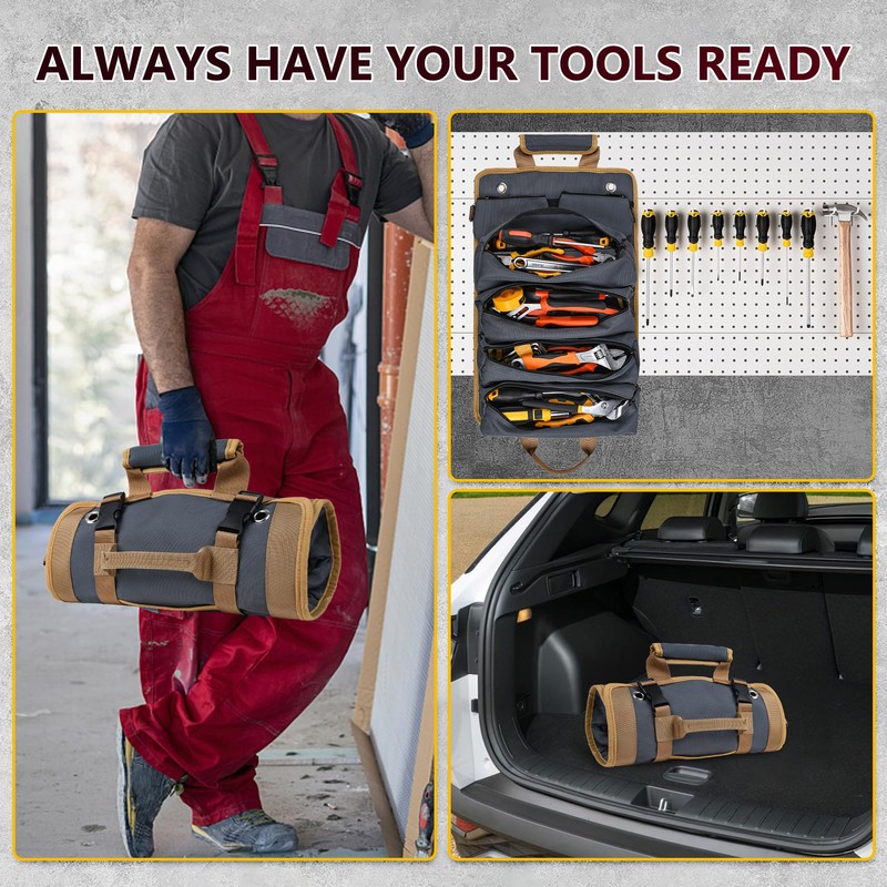 Tool Bag, Tool Bags for Men, Heavy Duty Tool Organizer,