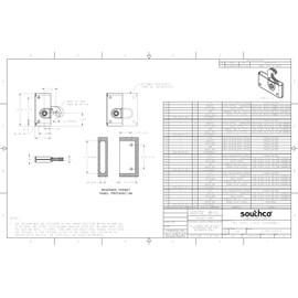 Southco Heavy Duty Roto Lock Kit - Concealed Panel Fastening Draw Latch - R5-0074-07 & R5-0079-07