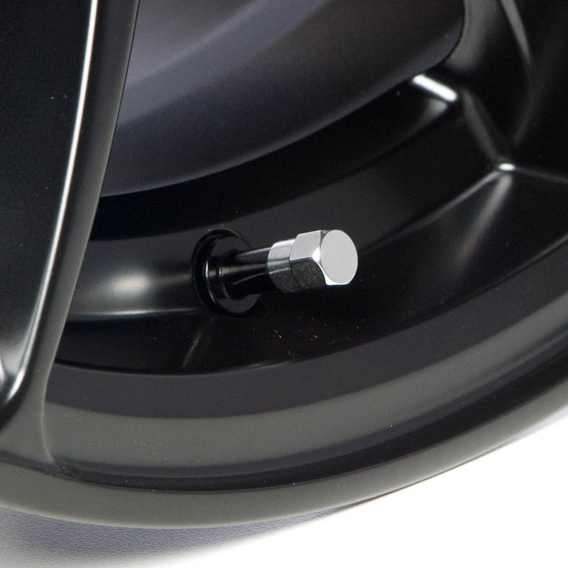 Circuit Performance VC3 Series Silver Aluminum Valve Stem Caps (8