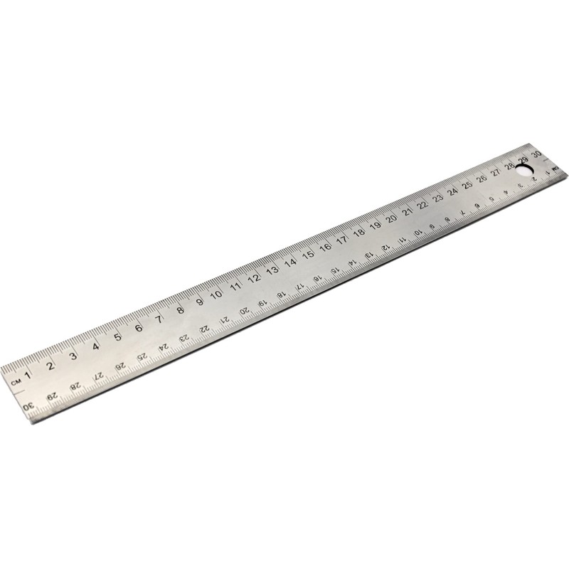 Wedo 525130 Steel Ruler With Cork Backing, 30 cm, Silver