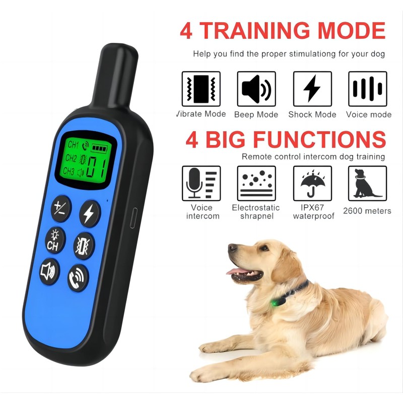 YOWOCHUNG Series CW-008 Dog Training Collar,Training Collar with Walkie-Talkie,Can Send
