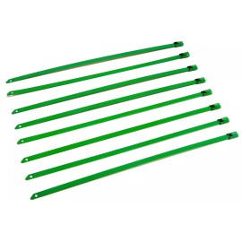 Unbranded QTY 12 8" UNIVERSAL STAINLESS STEEL ZIP TIE CABLE FOR EXHAUST HEADER WRAP GREEN