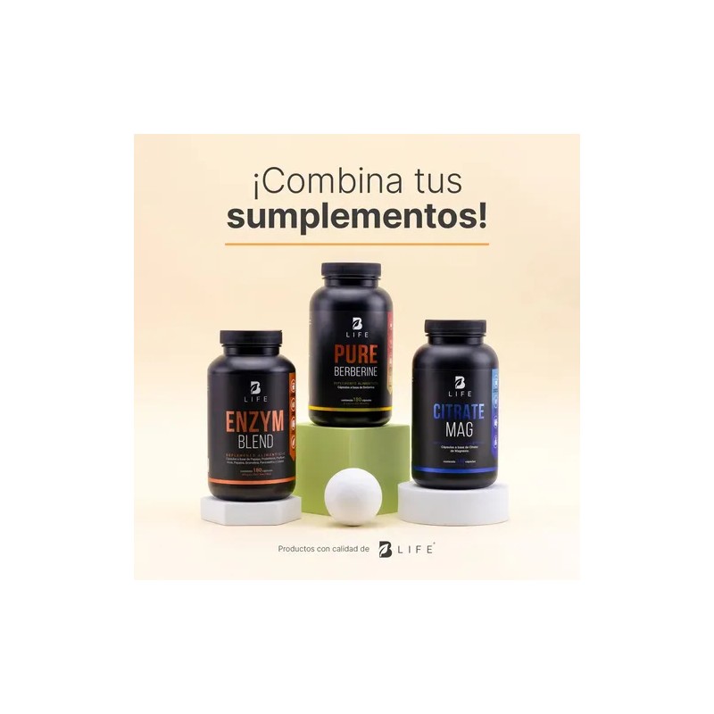 Berberina De 180 Cápsulas De 500mg. Pure Berberine. B Life