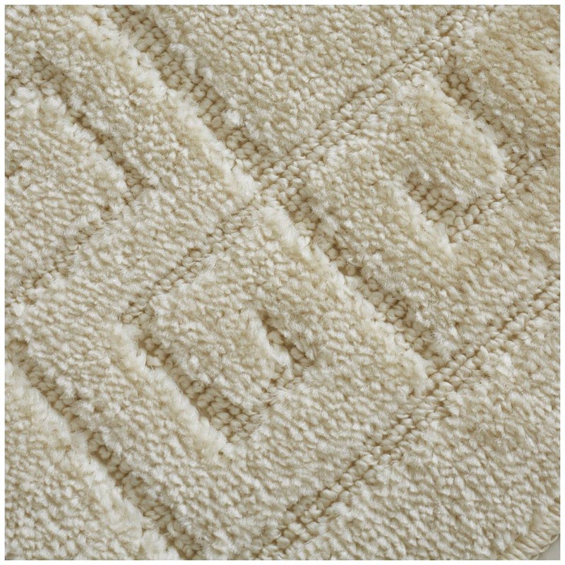 Lions 2 Piece Non Slip Striped Bath Mat & Pedestal