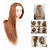 C&Q 70% Cabello Humano Maniquí Cabeza Para Trensado Cabe Maniquí