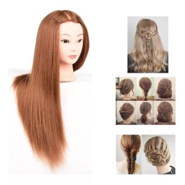 C&Q 70% Cabello Humano Maniquí Cabeza Para Trensado Cabe Maniquí