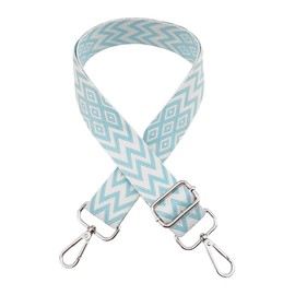 Bag Straps for Changing, Adjustable Shoulder Strap for Bags, Bag Strap Wide 3.8 cm Shoulder Strap with Carabiner Silver, Shoulder Strap for Women Carry Strap Bags DIY, Light Blue, X33