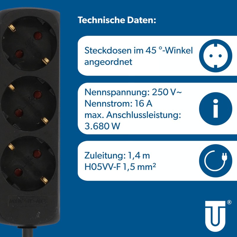 UNITEC TSD Triple 1.4 m Black