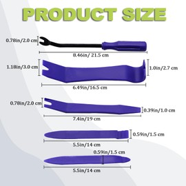 YUMITATA 5 Pcs Auto Trim Removal Tool Kit for Car Door Clip Panel & Car Dash Radio Audio & Audio Dashboard Dismantle (Blue)