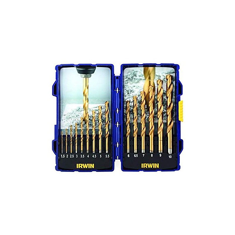 HSS Titanium Metal Drill Bit Set, 15 Piece