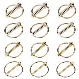 Tunejoy Folding Pins Folding Pins Galvanised M4.5 M6 M8 M10 for Farm Tractors Trailers Lorries Lawn Mowers Pack of 12
