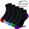 Tsmollyu Boys Socks 25 Pairs kids Sport Ankle Athletic Socks