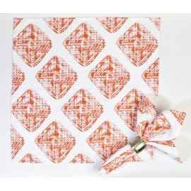 Elvana Home 12 Pack Cloth Dinner Napkins 100% Cotton 18x18, Cocktail Napkins, Wedding Dinner Napkins Bulk, Soft Durable Comfortable Machine Washable Cotton Dinner Napkin Set Orange