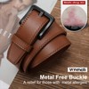 VONMELLI Nickel Free Leather Belt for Men TSA Approved, Metal