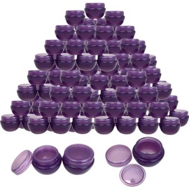 Beauticom 72 Pieces 10G/10ML Purple Frosted Container Jars with Inner Liner for Small Jewelry, Beads, Charms, Rhinestones, Nail Accessories - BPA Free