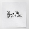 Decal Stickers of Wedding Best Man (Black) (Set of 2)