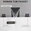 LIWEIKE Deck Mount Tub Faucet, Roman Tub Faucet Set 3