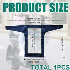 1PCS Waterproof Scooter Control Panel Cover, Mobility Scooter Accessories – Waterproof Rain Cover for Control Panel – Transparent PVC Protector with Adjustable Straps – 36.6*20.5in, Fits Most Scooters