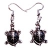 Antique Silver Tortoise/Turtle (22mm x 16mm) Earrings on Sterling Silver