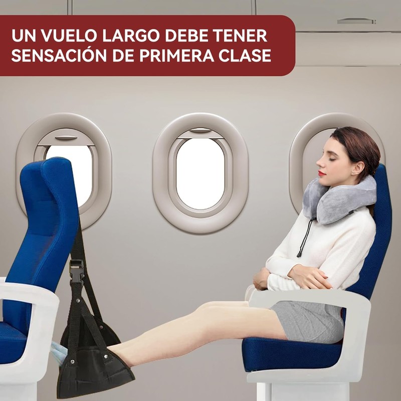 Hamaca de Pie de Avión (Paquete de 2),Reposapiés Portátil de
