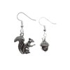 Set Squirrel Acorn Earrings Mini Bling Square Nut Forest Nature