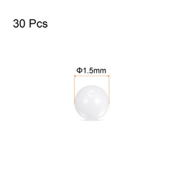 QUARKZMAN Zirconia Ceramic Balls 1.5 mm Diameter G10 ZrO2 White Pack of 30