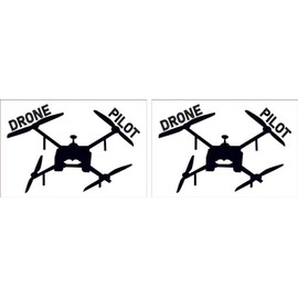 StickerTalk Drone Pilot Stickers, 1 Sheet of 2 Stickers, 3 inches by 2 inches Each