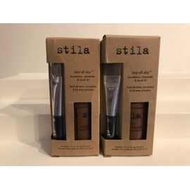 Stila 2X Stila Stay All Day Foundation Concealer & Brush Kit "16 COCOA" FREE SHIP NEW
