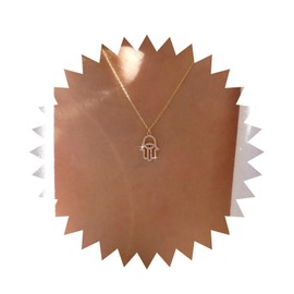 Allereyae Vintage Crystal Hamsa Hand Pendant Necklace Rhinestone Buddha Palm Necklace Gold Cz Hamsa Hand Choker Necklace Retro Hamsa Hand Necklace Jewelry for Women