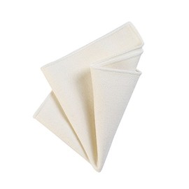 DonDon Men's Pocket Square Handkerchief 23 x 23 cm to Fold Yourself Cotton Tweed Style Plain, White