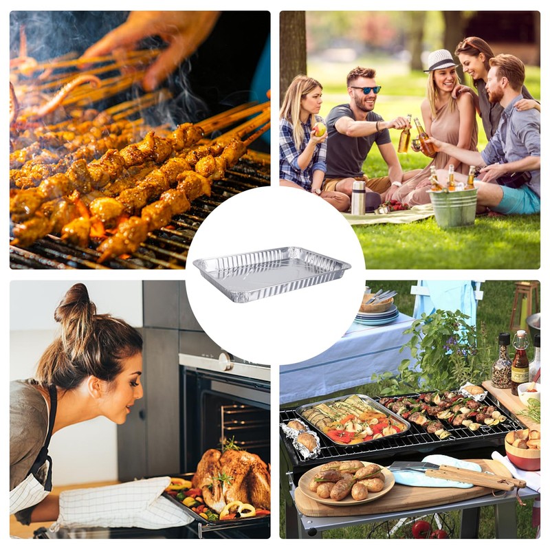 MEMOFYND 12-Piece Aluminium Foil Baking Tray, Aluminium Foil Baking Tray,