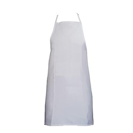 IBEX Unisex Bib Apron with No Pocket, Professional Kitchen Apron for Chefs, Waiters, Cooks, Bar Staff, Catering, White