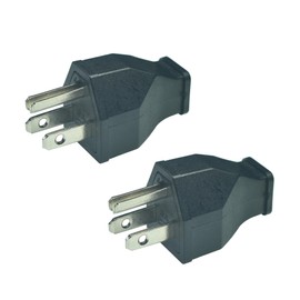NEMA 5-15P Electrical Replacement Plug,Extension Cord Ends 125V 15A 2Pole 3Wire Male Plug(2 Pcs Male)