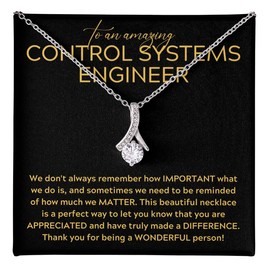 Control Systems Engineer Necklace Message Card Box Alluring Mahogany - We Don't Always Remember - Appreciation Engineering Science Coworker