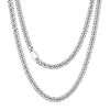 Jewlpire Silver Chain for Men, Mens Chain, 6MM Silver Cuban