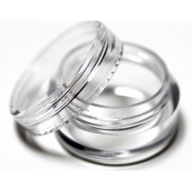 New Empty Clear Plastic Cosmetic Containers 5 Gram Size Pot Jars Eyshadow Container Lot (100PCS)