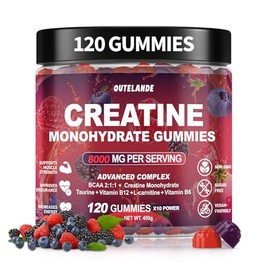Gomitas de monohidrato de creatina de 8000 mg para hombres y mujeres, suplemento de creatina para mejorar el crecimiento muscular, impulso de energa, 