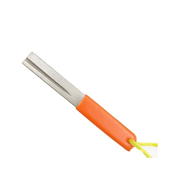 Yellow Double Side Diamond Sharpener Carp Fishing Hook Sharpening Tool