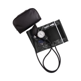 MABIS LEGACY Series Aneroid Sphygmomanometer Manual Blood Pressure Monitor with Calibrated Black Nylon Arm Cuff, Cuff Size 11 to 16.4 Inches, Adult