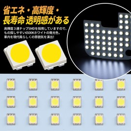 UNNKIBO Toyota Roomy LED Room Lamp, Loomy Tank, Daihatsu Thor, Subaru Justy, Indoor Light, White, 6,500K LED, Custom Interior Parts, Genuine Replacement, Handling Tools Included, 8-Piece Set, Japanese
