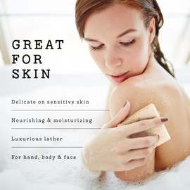 LOVERY Goat Milk Soap Made in USA with Organic Shea Butter - Patchouli Sandalwood Scent - Goats Milk Soap Bar