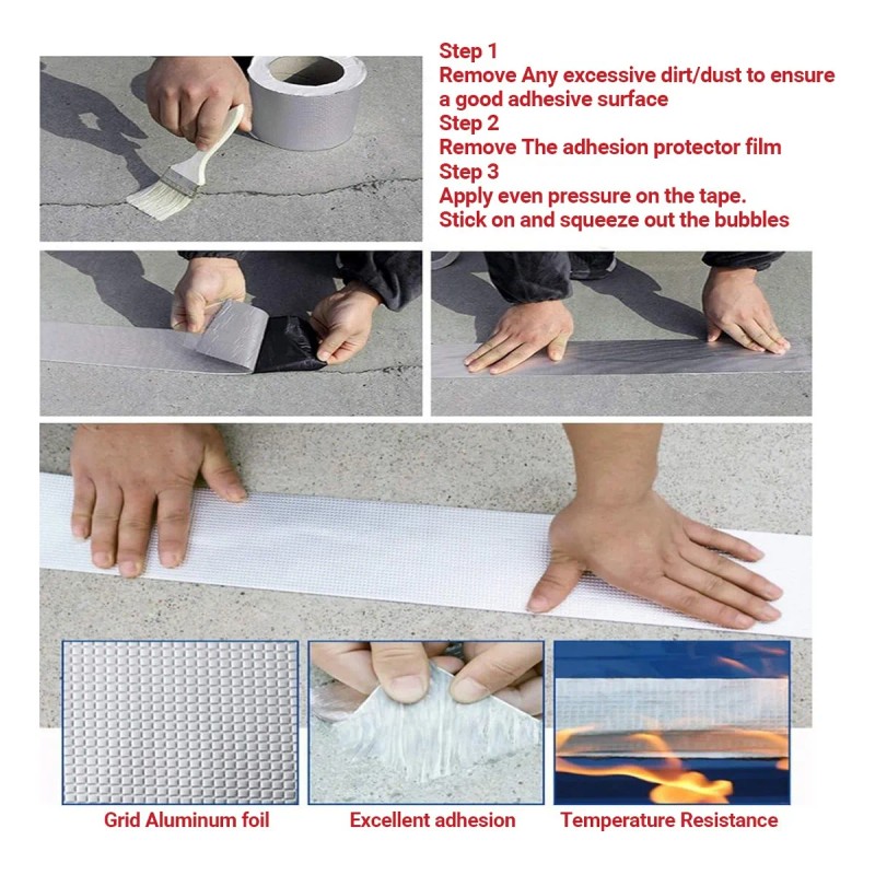 2 Pcs Cinta De Sellado Impermeable Y Estanca 10cm*10m