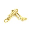 2 Pieces Durable Brass Fishhook Keychain, Solid Brass Hook Fob
